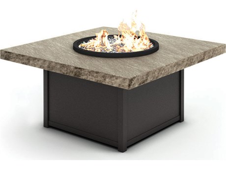 Homecrest Slate Aluminum 42'' Square Fire Pit Table