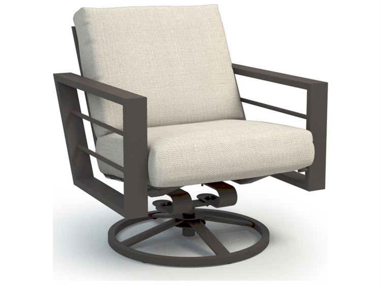 Homecrest Sutton Cushion Aluminum Low Back Swivel Rocker Lounge Chair