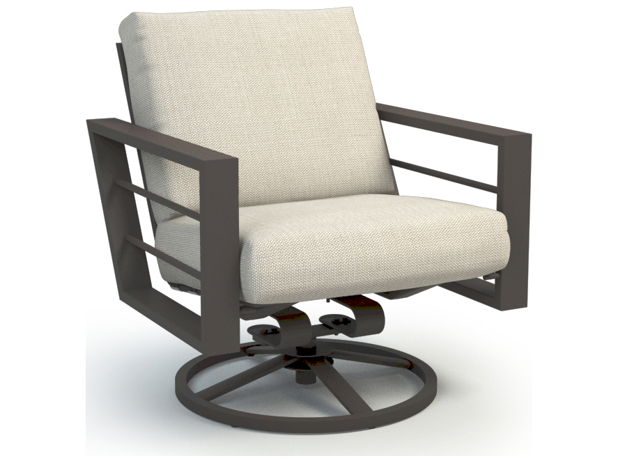Homecrest Sutton Cushion Aluminum Low Back Swivel Rocker Lounge Chair Hc4590a - Low Back Swivel Patio Chairs