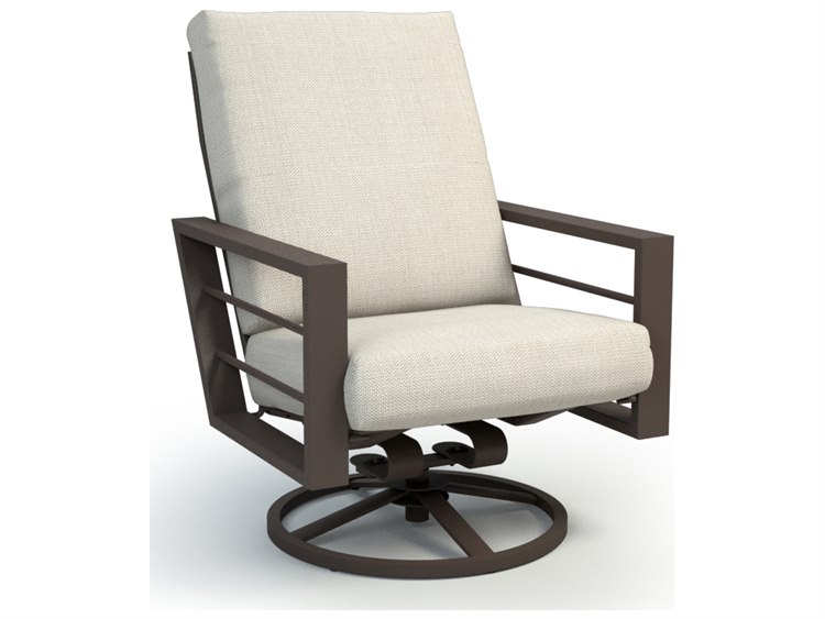 Homecrest Sutton Cushion Aluminum High Back Swivel Rocker Lounge Chair