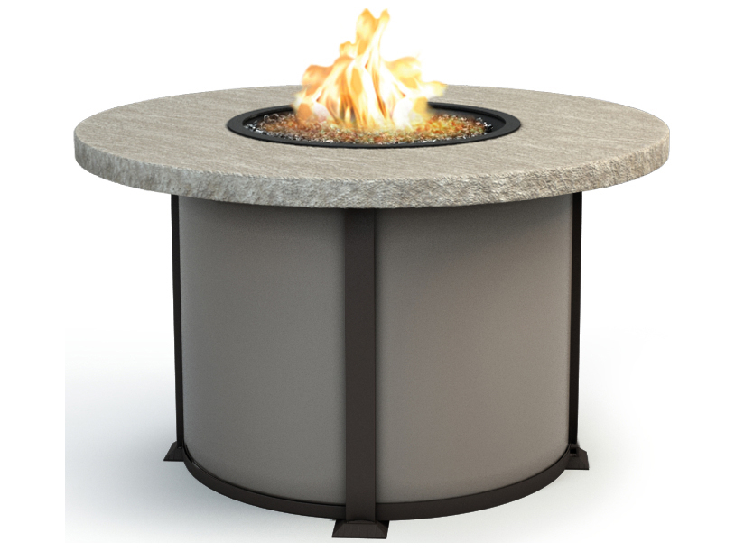 Round Outdoor Dining Table With Fire Pit Photos