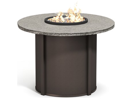 Homecrest Shadow Rock Aluminum 48'' Round Fire Pit Table