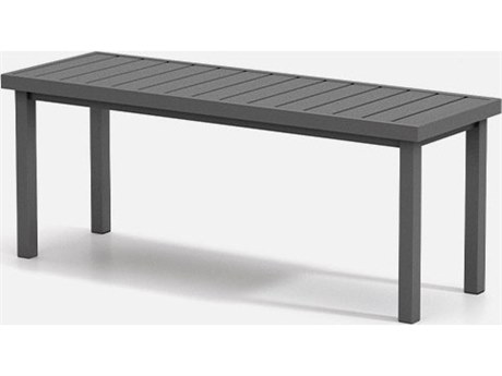 Homecrest Latitude Aluminum 48''W x 16''D Rectangular Cafe Bench