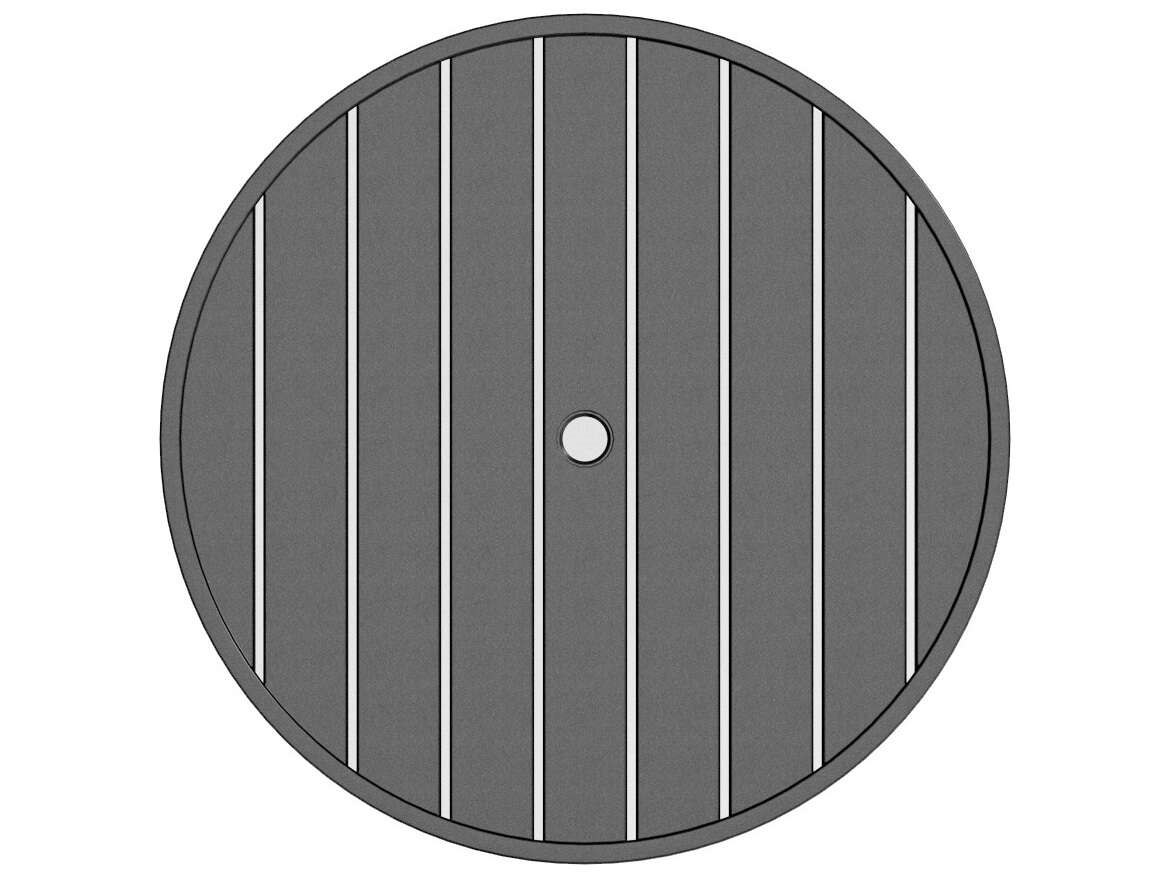 Homecrest Latitude Aluminum Round Table Top with Umbrella Hole