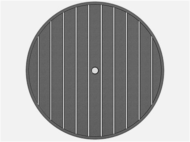 Homecrest Latitude Aluminum Round Table Top with Umbrella Hole