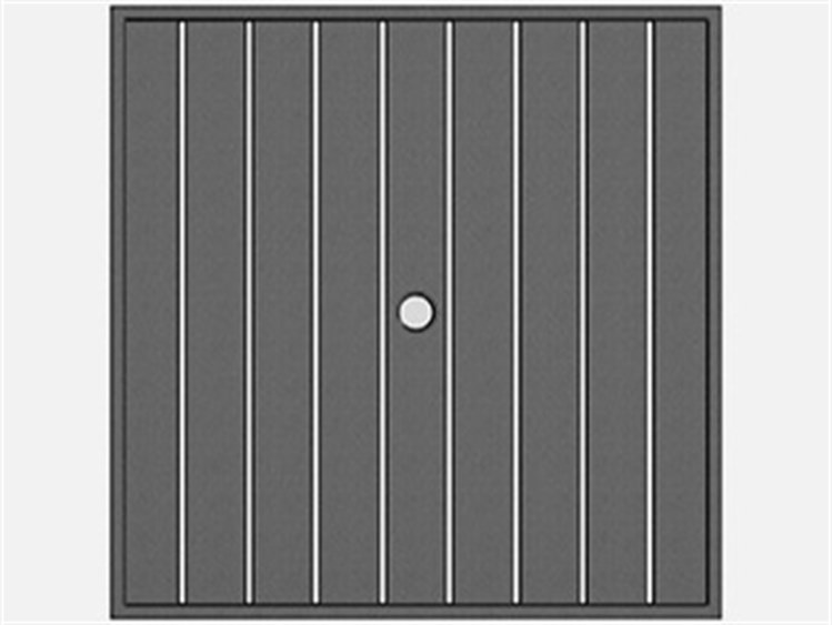 Homecrest Latitude Aluminum Square Table Top with Umbrella Hole