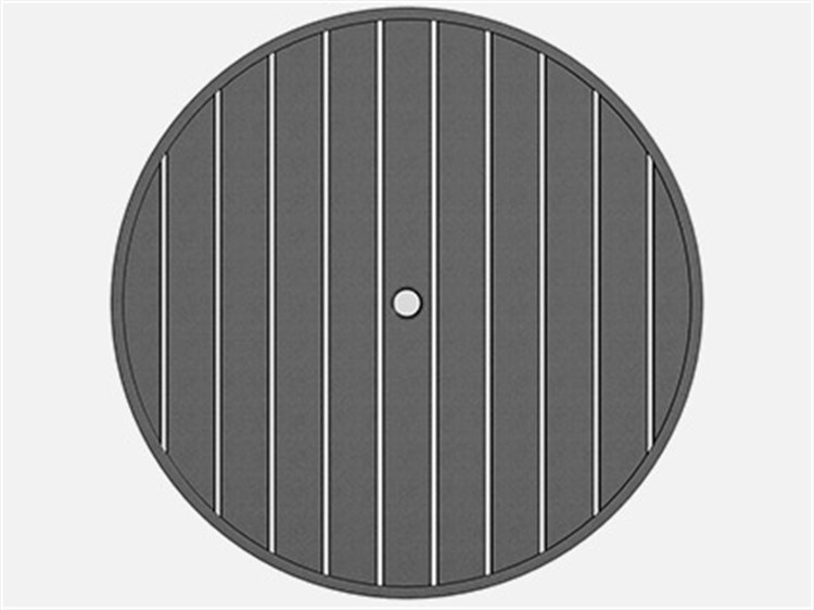 Homecrest Latitude Aluminum Round Table Top with Umbrella Hole
