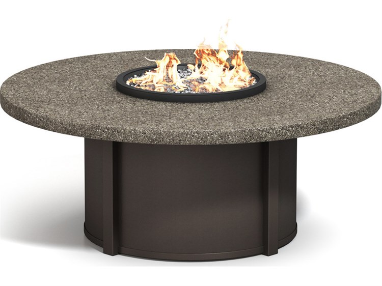 Homecrest Stonegate Aluminum Round Outdoor Patio Fire Pit Table