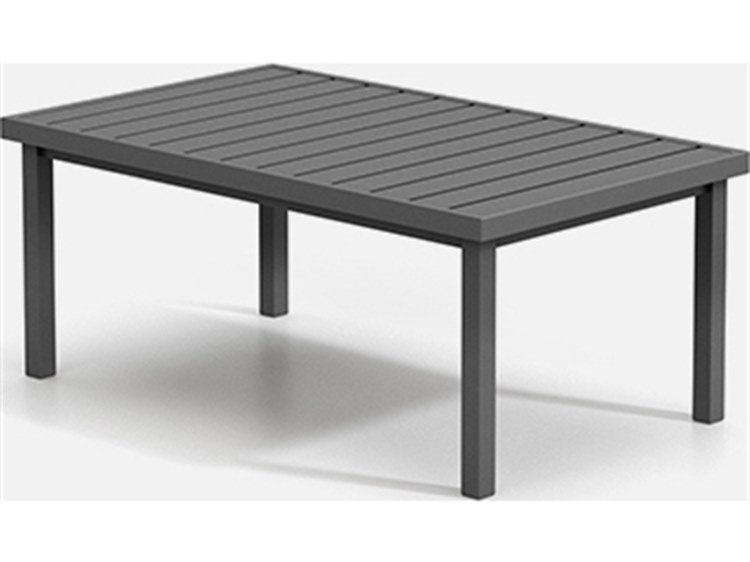 Homecrest Latitude Aluminum 43.5''W x 26''D Rectangular Post Base Coffee Table