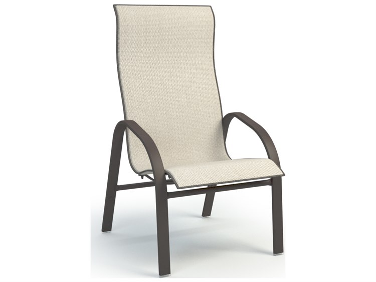 Homecrest Stella Sling Aluminum High Back Dining Arm Chair