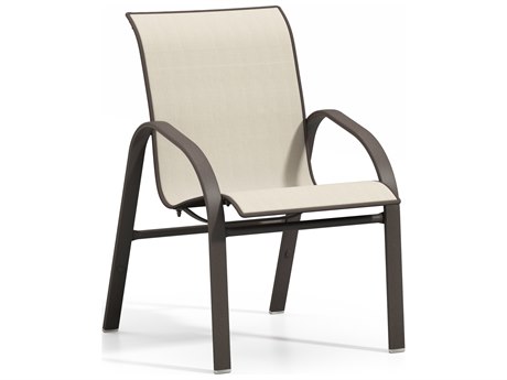 Homecrest Stella Aluminum Sling Low Back Dining Arm Chair
