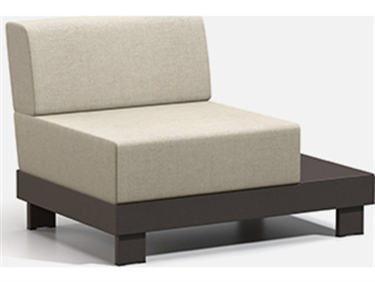 Homecrest Urban Cushion Aluminum Left Table Lounge Chair