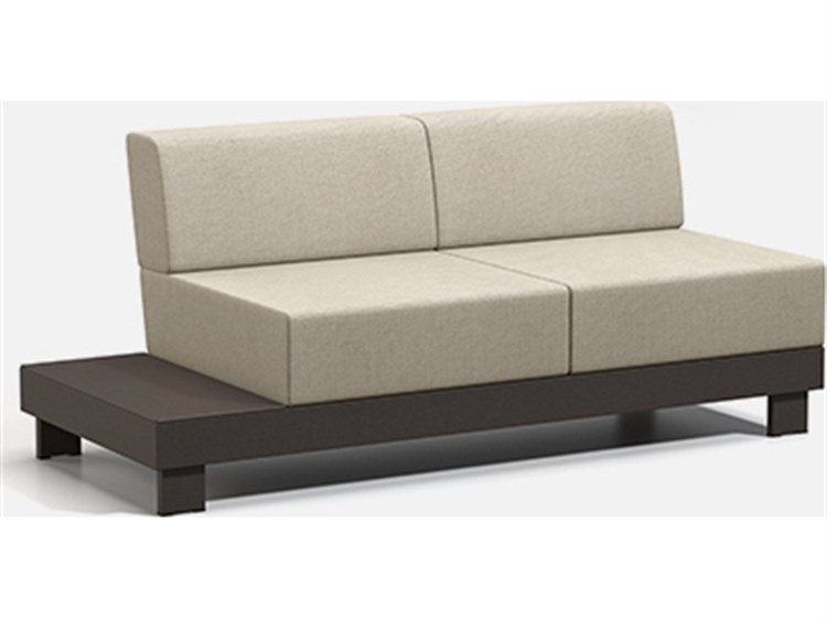 Homecrest Urban Cushion Aluminum Right Table Patio Loveseat