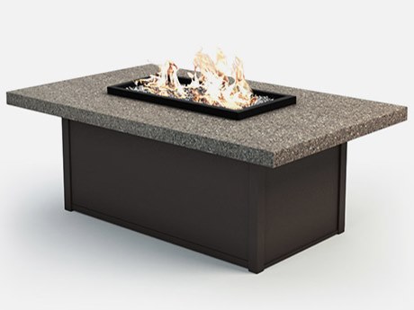 Homecrest Stonegate Aluminum 52''W x 32''D Rectangular Fire Pit Table Top
