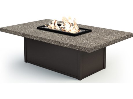 Homecrest Stonegate Aluminum 60''W x 36''D Rectangular Fire Pit Table