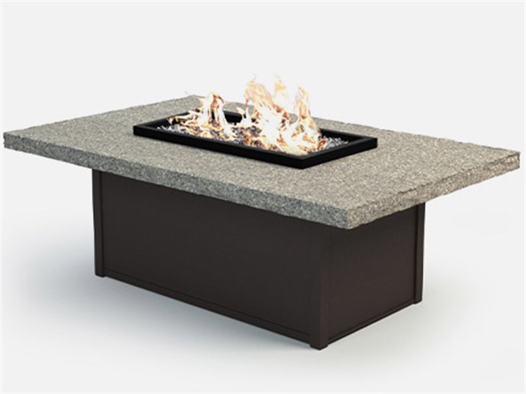 Homecrest Shadow Rock Aluminum 60''W x 36''D Rectangular Fire Pit Table Top