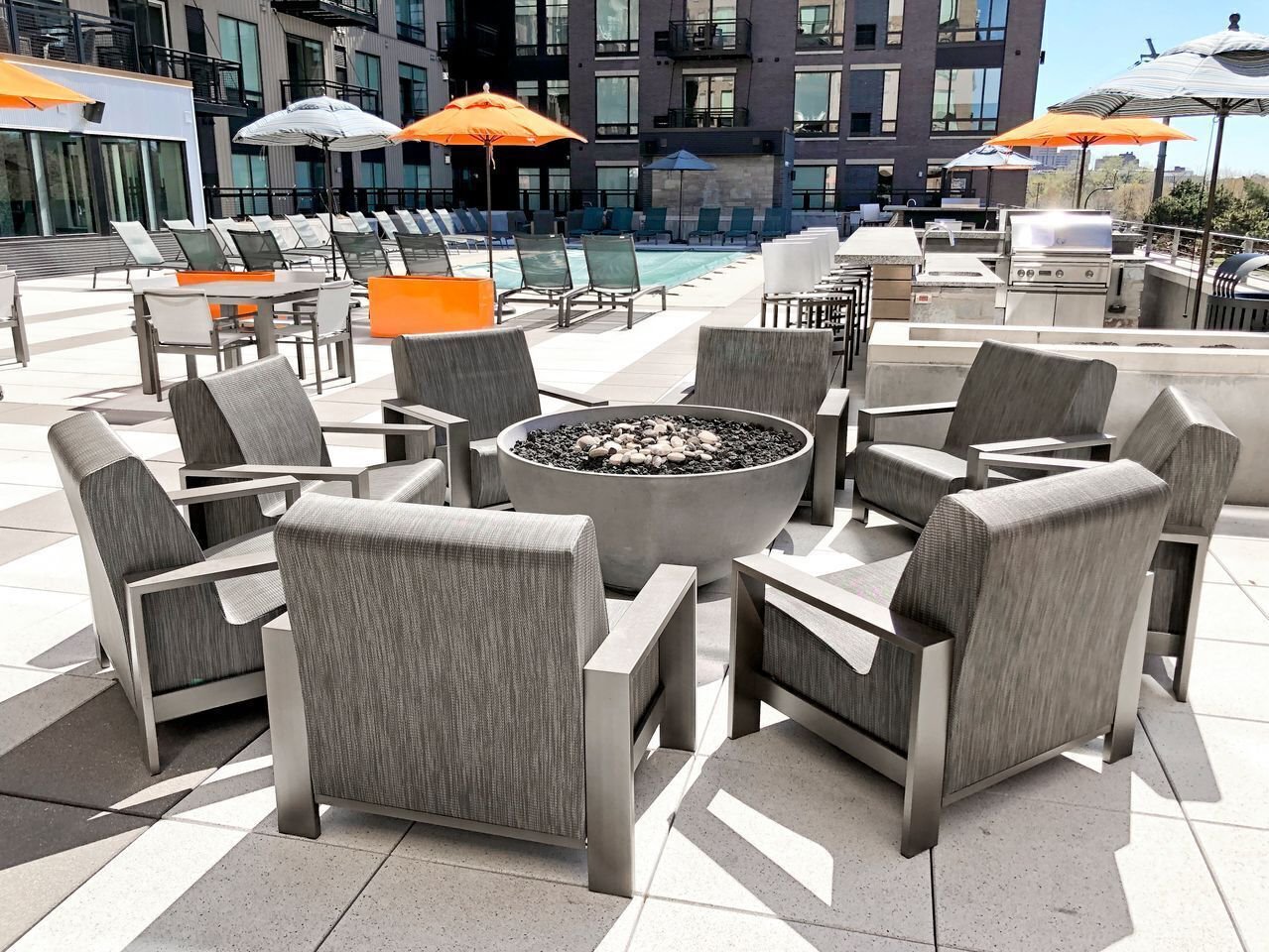Homecrest Blair Air Firepit Lounge Set