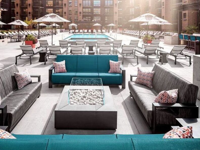 Homecrest Blair Air Firepit Lounge Set