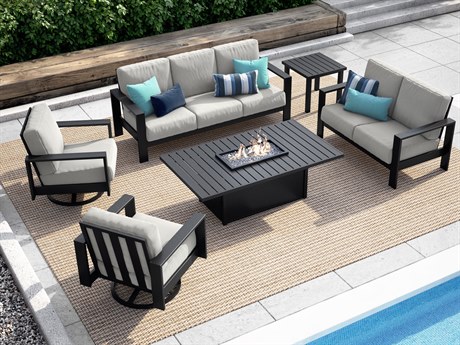 Homecrest Blair Cushion Metal Lounge Set