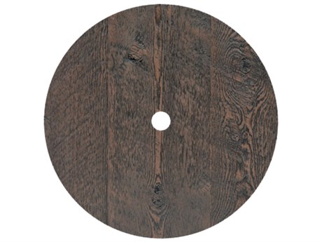 Homecrest Timber Faux Wood 36'' Round Table Top with Umbrella Hole
