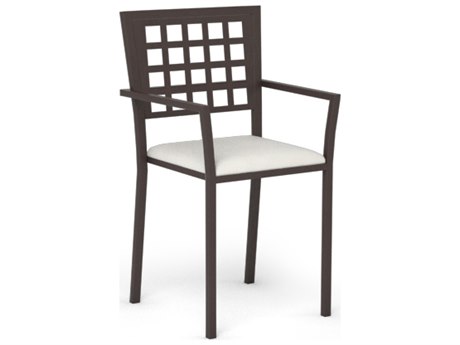 Homecrest Manhattan Steel Dining Arm Chair with Seat Pad