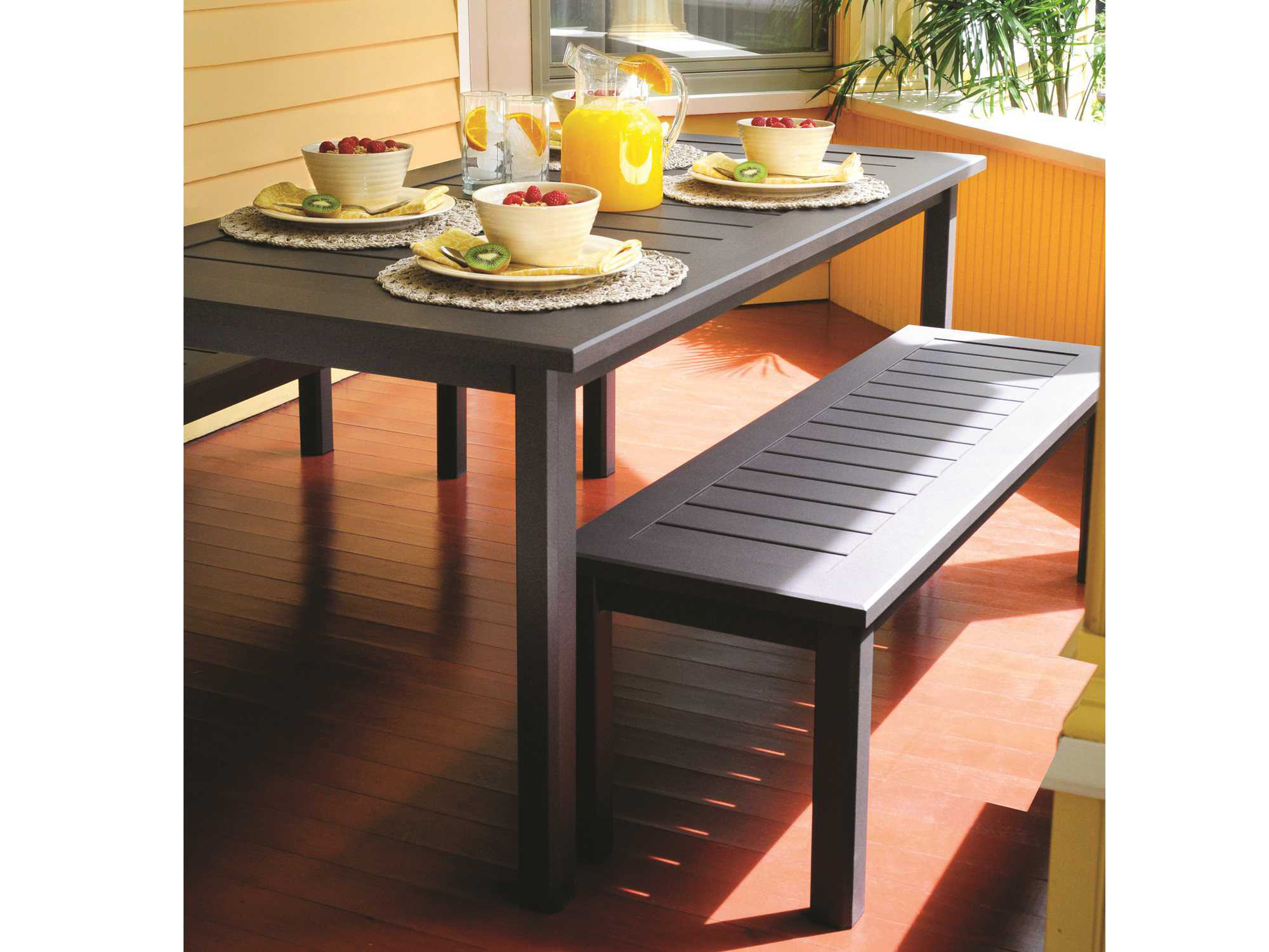 Homecrest Dockside Aluminum 62W x 32''D Rectangular Dining Table HC313264D