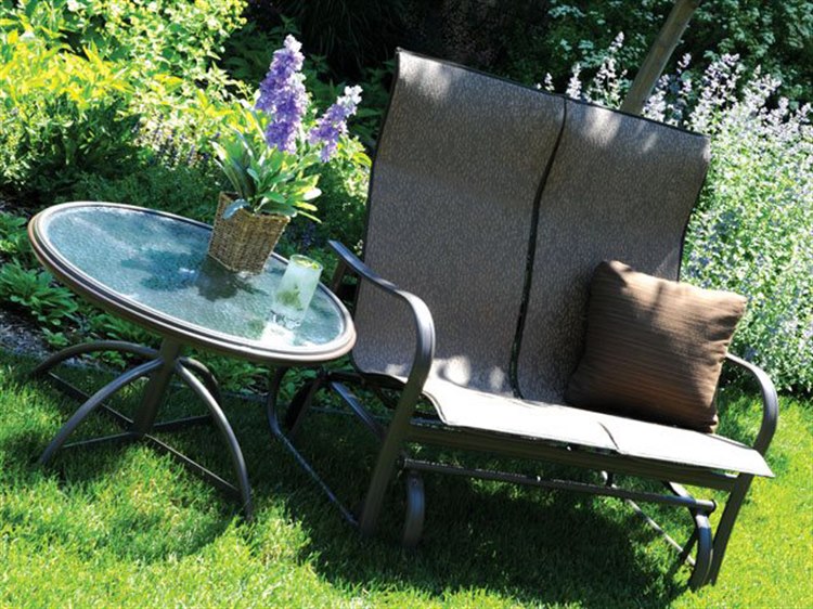 Homecrest Glass Aluminum 21'' Wide Round End Table HC17213