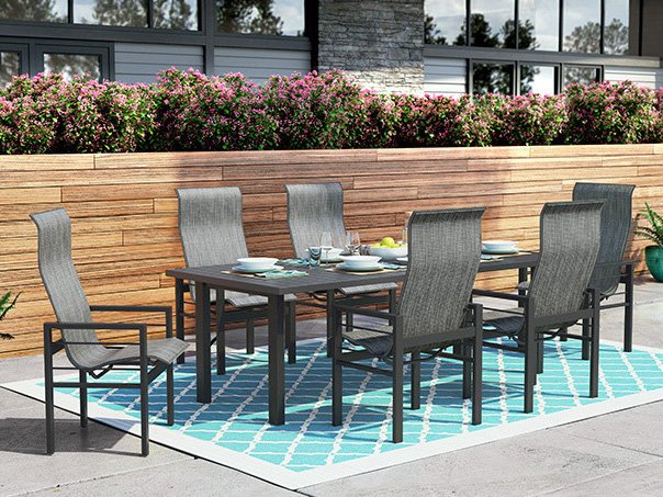 Homecrest Sutton Sling Aluminum Dining Set