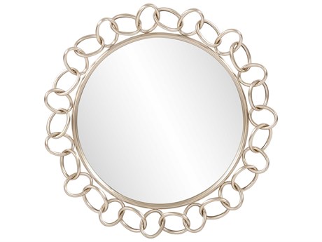 Howard Elliott Cambridge Champagne Round Wall Mirror