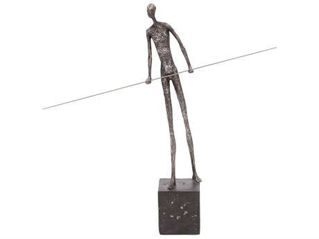 Howard Elliott Pewter Balancing Act Figure Sculpture