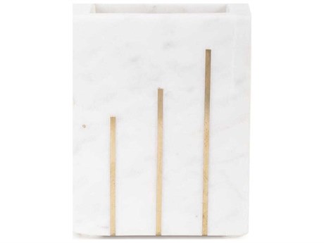 Howard Elliott Brunner White Brass Vase