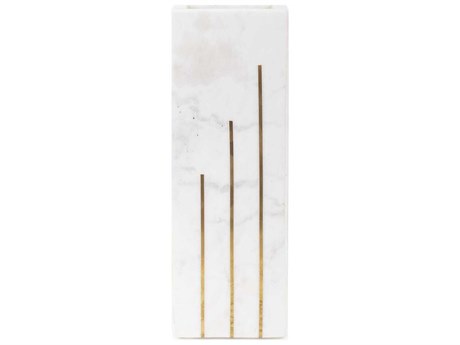 Howard Elliott Brunner White Brass Vase