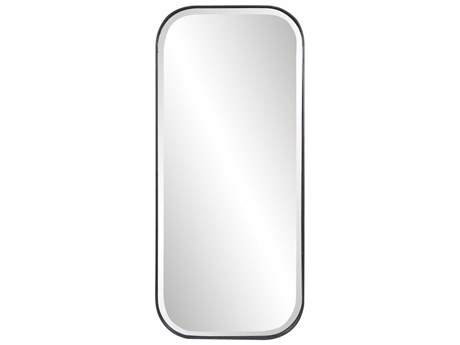 Howard Elliott Matte Black Rectangular Wall Mirror