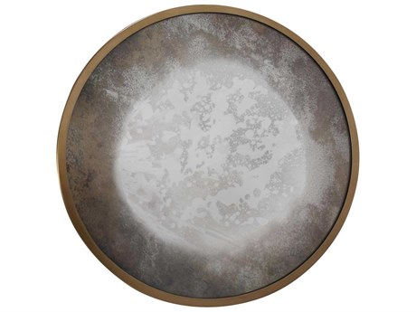 Howard Elliott Albizzi Brass Round Antique Mirror