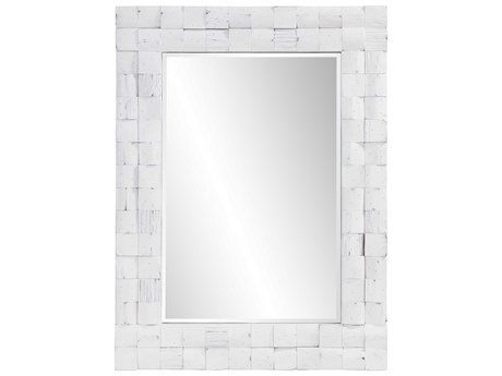 Howard Elliott Woodrow White Rectangular Wall Mirror