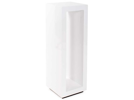 Howard Elliott Bianco Square Wood Glossy White End Table