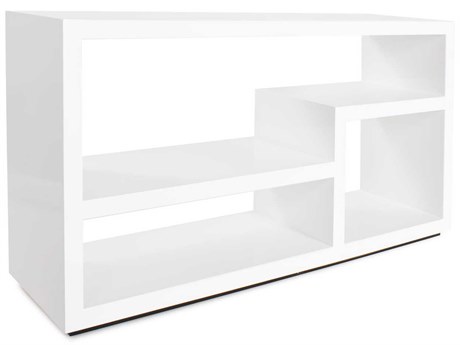 Howard Elliott Bianco Rectangular Wood Glossy White Console Table