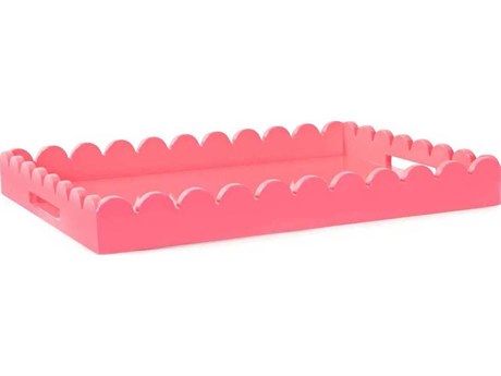 Howard Elliott Scalloped Riviera Blush Serving Tray