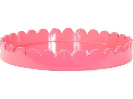 Howard Elliott Scalloped Riviera Blush Serving Tray