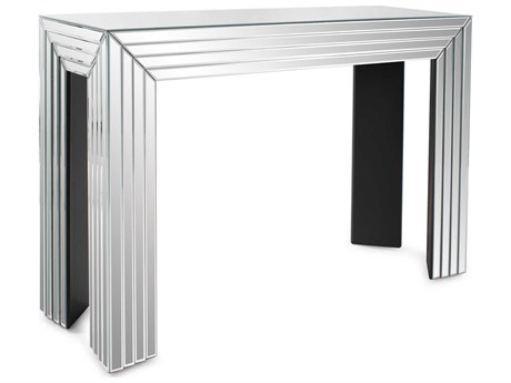 Howard Elliott Aryes Rectangular Mirror Silver Console Table