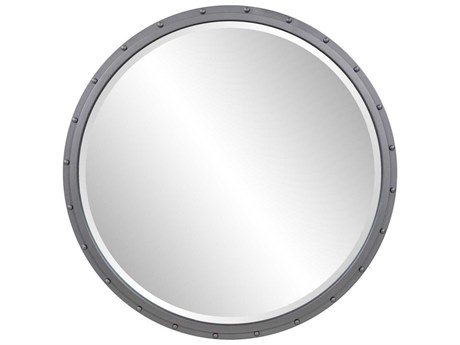 Howard Elliott Fordham Charcoal Round Wall Mirror
