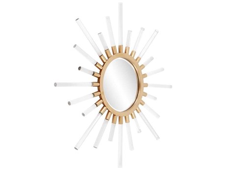 Howard Elliott Nimbus Gold Clear Sunburst Wall Mirror
