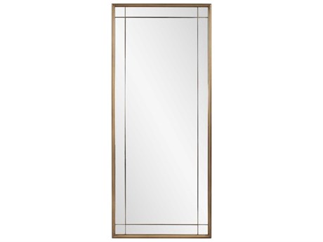 Howard Elliott Chiverny Brass Rectangular Wall Mirror