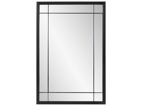 Howard Elliott Chiverny Matte Black Rectangular Wall Mirror