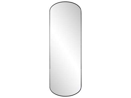 Howard Elliott Van Buren Matte Black Oval Wall Mirror