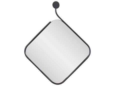 Howard Elliott Hudson Black Square Wall Mirror