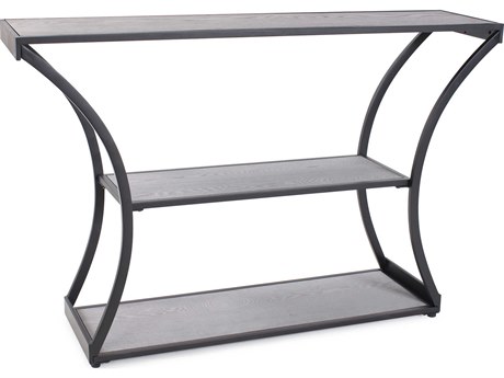 Howard Elliott Collins Rectangular Wood Black Gray Console Table