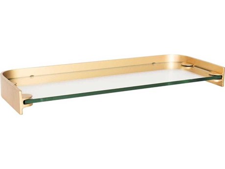 Howard Elliott Esteban Glass and Metal Shelf