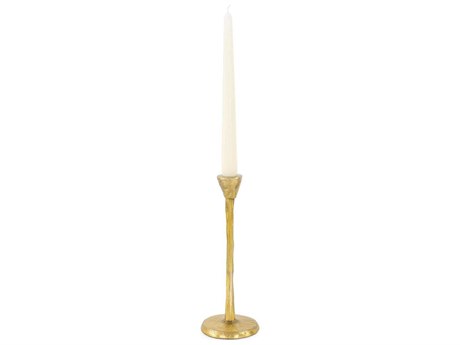 Howard Elliott Antiqued Gold Beiner Short Candle Holder