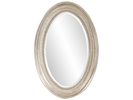 Howard Elliott Ethan Nickel Plated Oval Wall Mirror